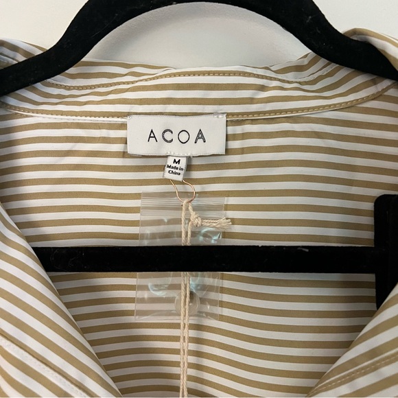 Vici Neutral Striped Button Down Shirt - Picture 4 of 9